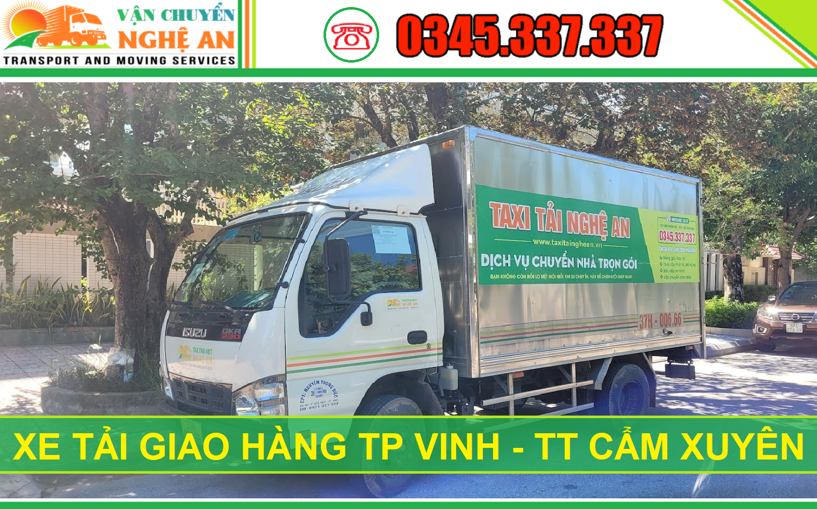 Xe tải gửi hàng từ Vinh đi Cẩm Xuyên, Hà Tĩnh
