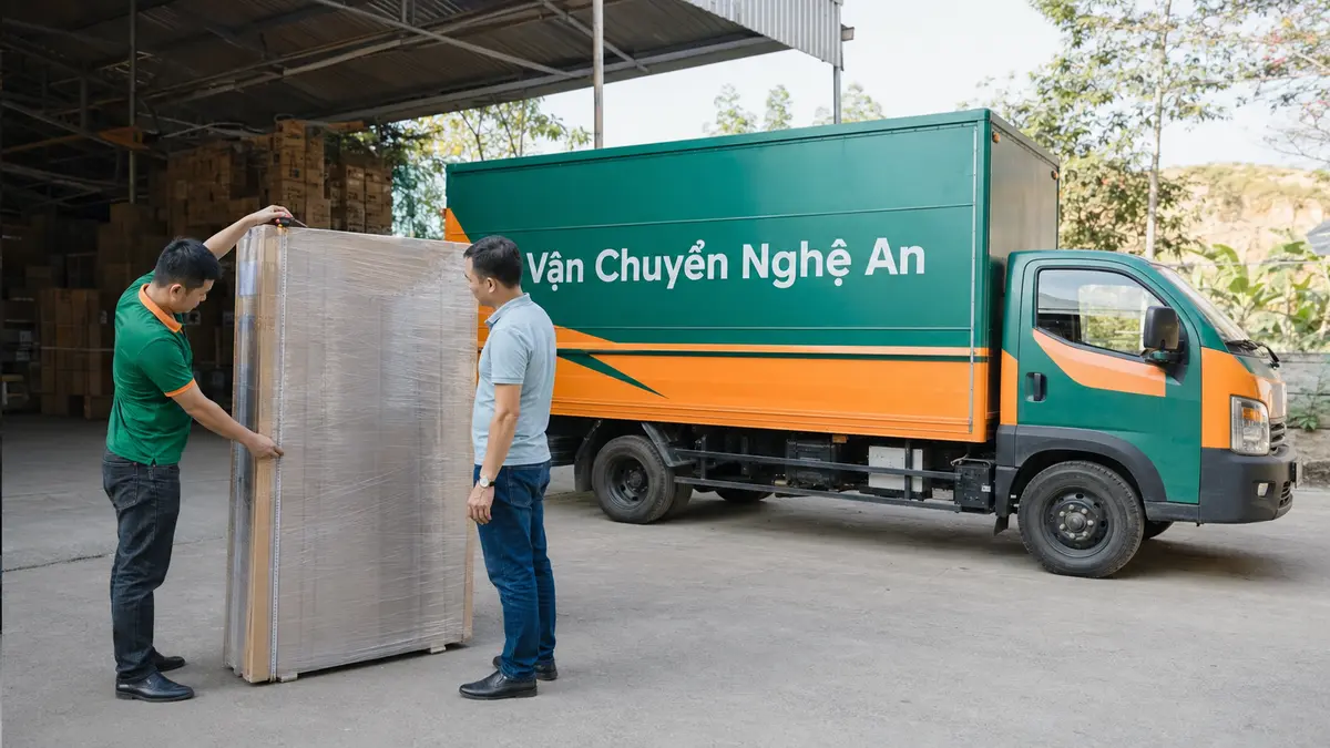 Bốc xếp hàng ghép từ Bắc Ninh đi Nghệ An lên xe tải