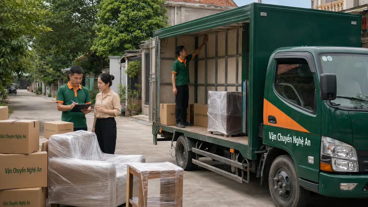 Bốc xếp hàng ghép từ Phú Thọ đi Nghệ An lên xe tải