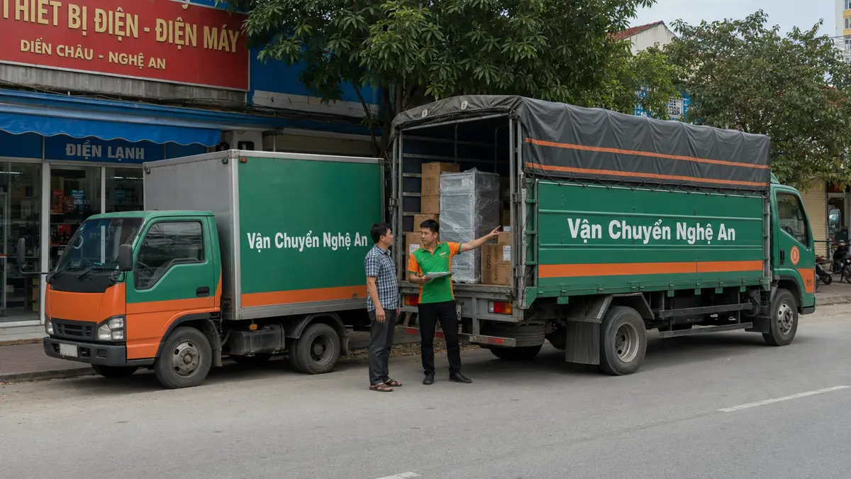 Bốc xếp hàng ghép từ Hưng Yên đi Nghệ An lên xe tải