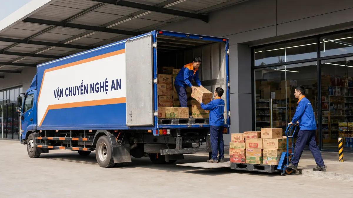 Giao hàng vào hệ thống WinMart tại Nghệ An