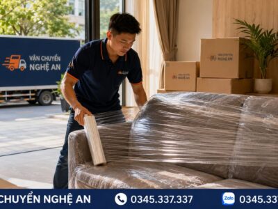 Đóng gói sofa khi chuyển nhà trọn gói từ Nghệ An đi Phú Thọ - Vận Chuyển Nghệ An