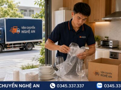 Đóng gói đồ dễ vỡ khi chuyển nhà trọn gói từ Nghệ An đi Hà Nội - Vận Chuyển Nghệ An