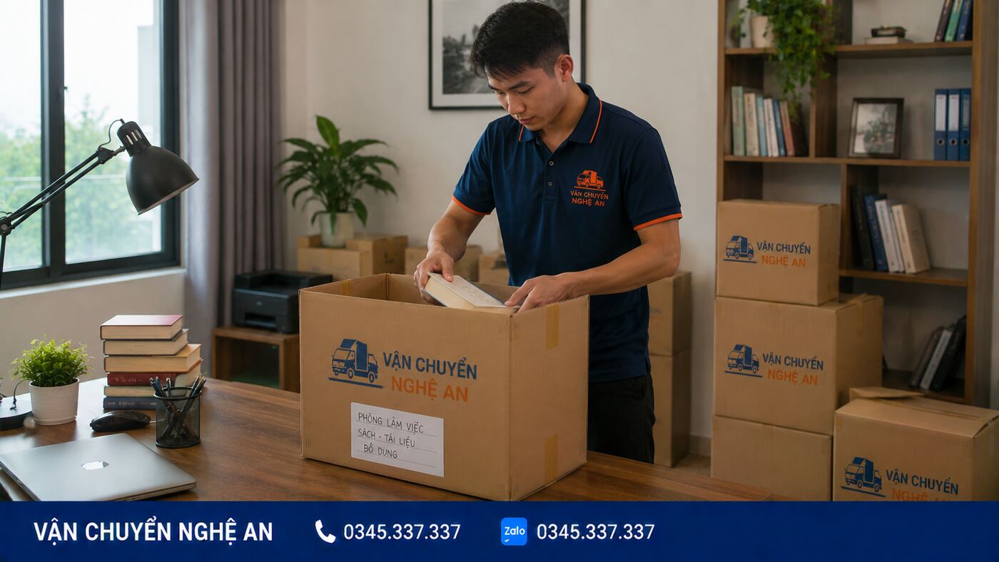 Đóng gói sách tài liệu khi chuyển nhà trọn gói từ Nghệ An đi Thái Nguyên - Vận Chuyển Nghệ An