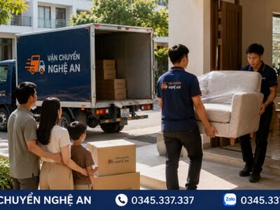 Bàn giao đồ đạc chuyển nhà trọn gói từ Nghệ An đi Hà Tĩnh cho khách hàng - Vận Chuyển Nghệ An