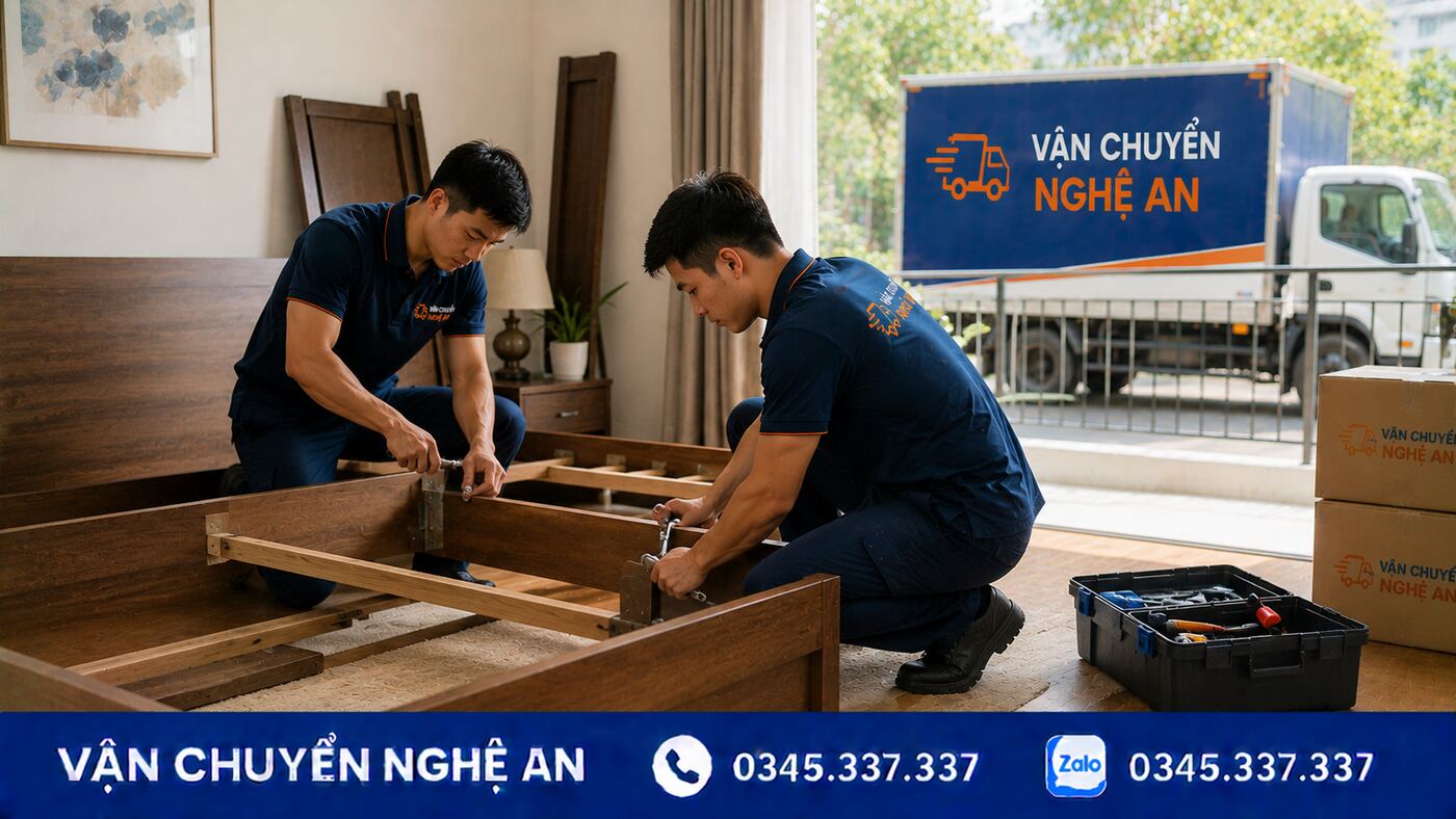 Tháo lắp giường tủ khi chuyển nhà trọn gói từ Nghệ An đi Thanh Hoá - Vận Chuyển Nghệ An
