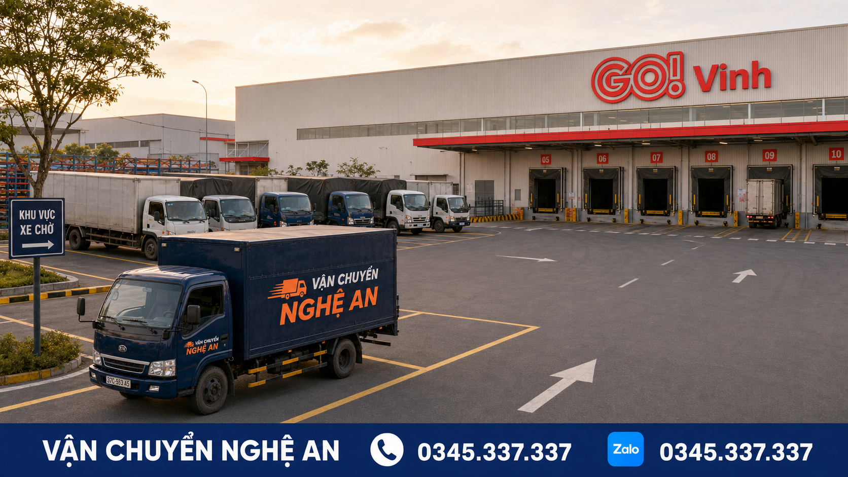 VCNA vận chuyển hàng vào siêu thị GO Vinh đúng lịch, đúng quy trình