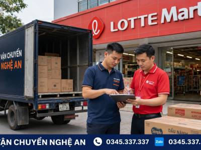 Giao hàng vào LOTTE Mart Vinh - giao nhận hàng hoá
