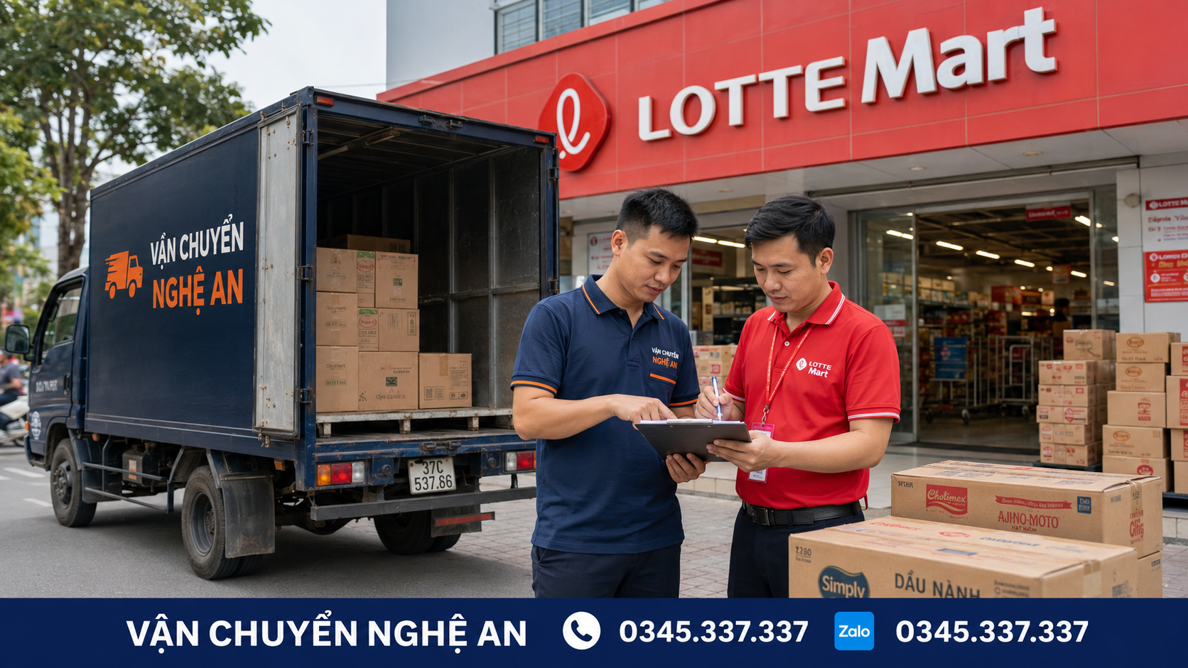 Giao hàng vào LOTTE Mart Vinh - giao nhận hàng hoá