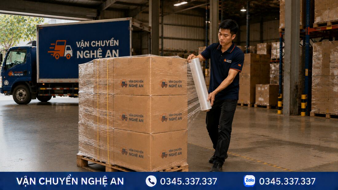 Bốc xếp hàng xuất khẩu tại nhà máy KCN VSIP Nghệ An