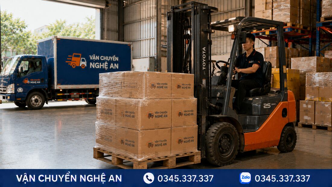Vận chuyển hàng đi KCN WHA Nghệ An - xếp dỡ hàng hoá tại xưởng