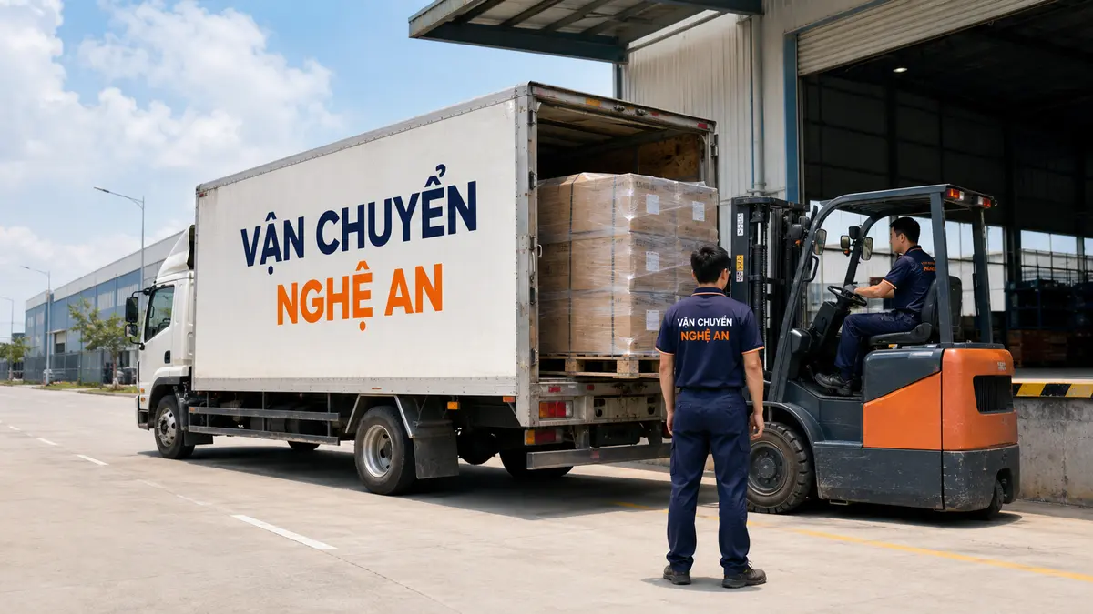 Lưu kho và phát hàng theo lịch từ Hải Phòng về Nghệ An - xe tải giao pallet hàng