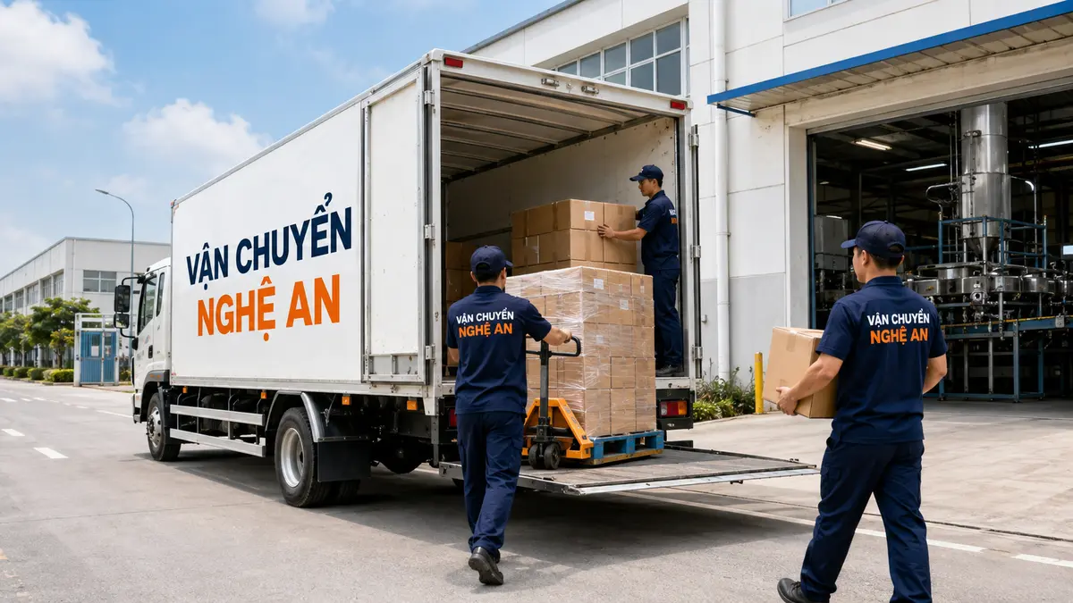 Bốc xếp hàng hóa tuyến Hà Nội – KCN WHA Nghệ An
