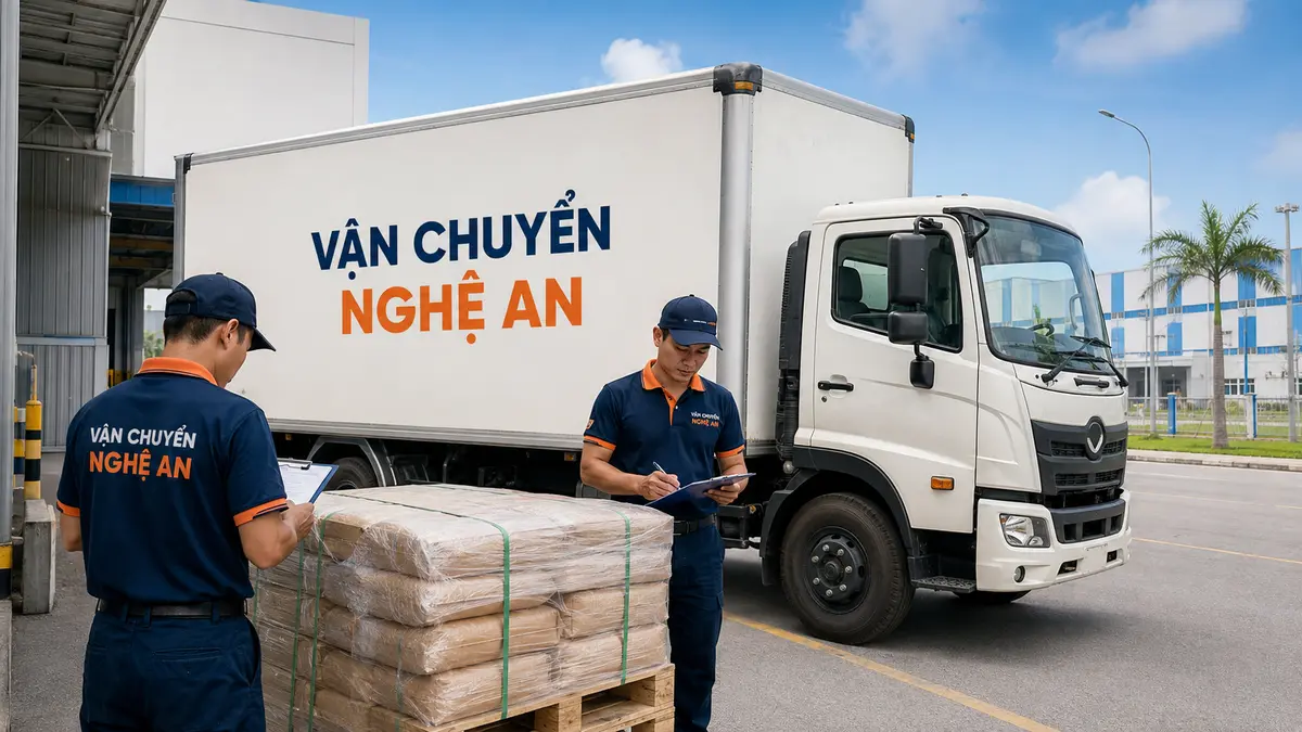 Giao nguyên phụ liệu, thiết bị điện từ Bắc Ninh tại nhà máy ở Nghệ An