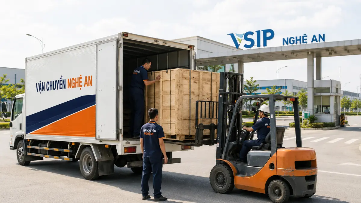 Vận chuyển hàng từ Phú Thọ vào KCN WHA Nghệ An