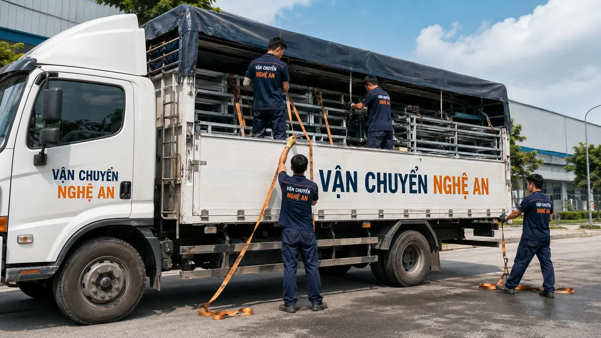 Chằng buộc khung kim loại nguyên liệu tuyến Thanh Hóa Nghệ An