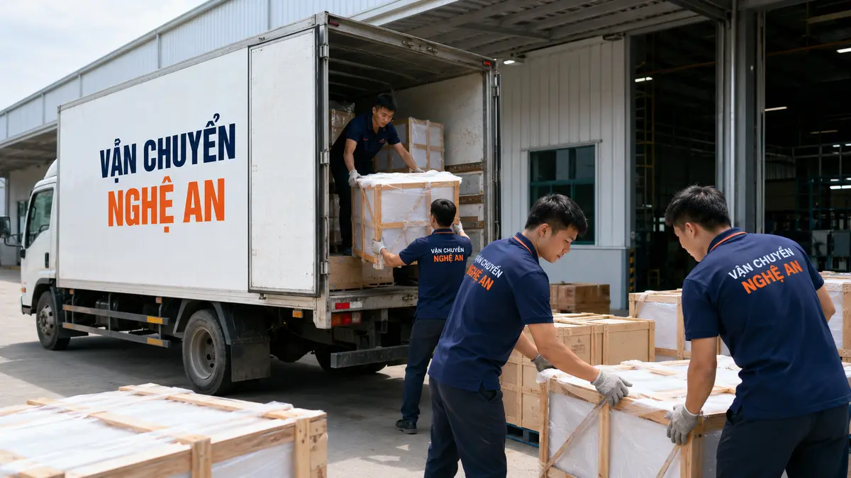 Giao hàng nhà máy tại KCN WHA Nghệ An từ Thái Nguyên