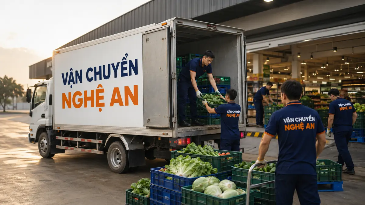 Vận chuyển hàng từ Hà Tĩnh giao chuỗi siêu thị tại Nghệ An