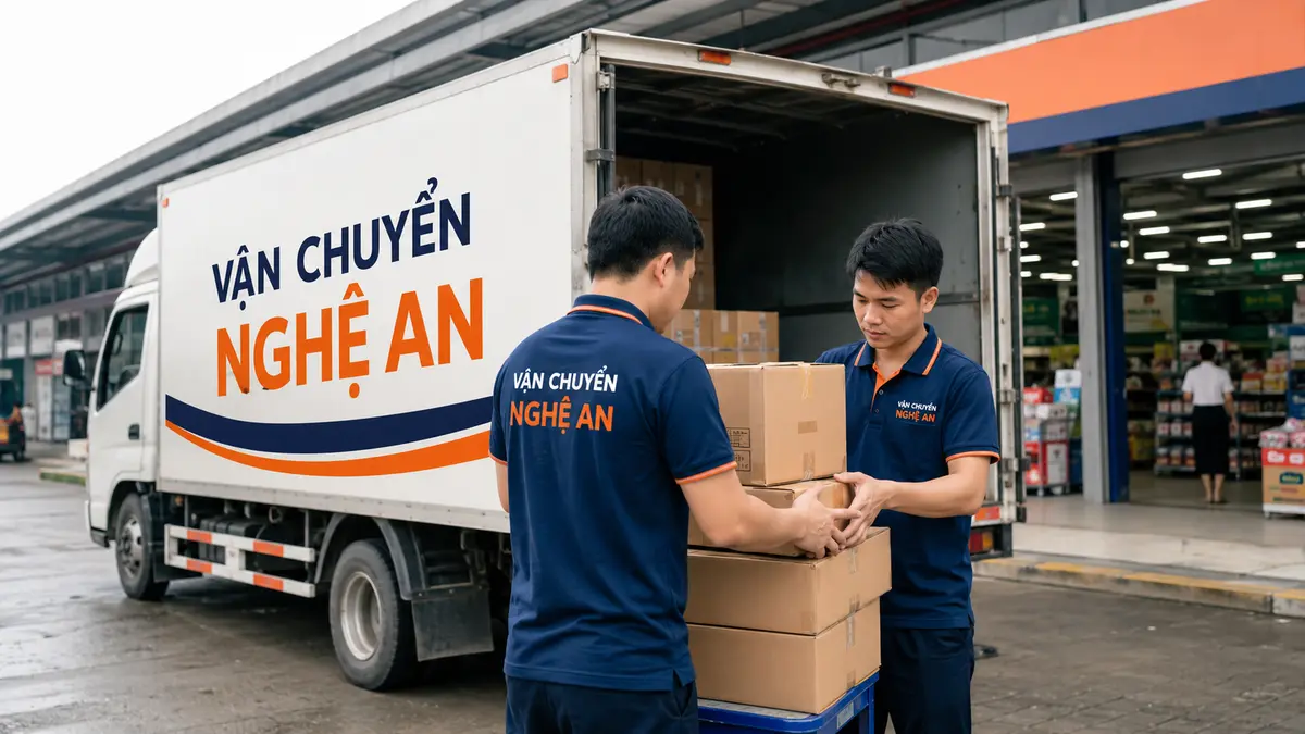 Bàn giao hàng cho đại lý cấp một khi vận chuyển từ Bắc Ninh về Nghệ An