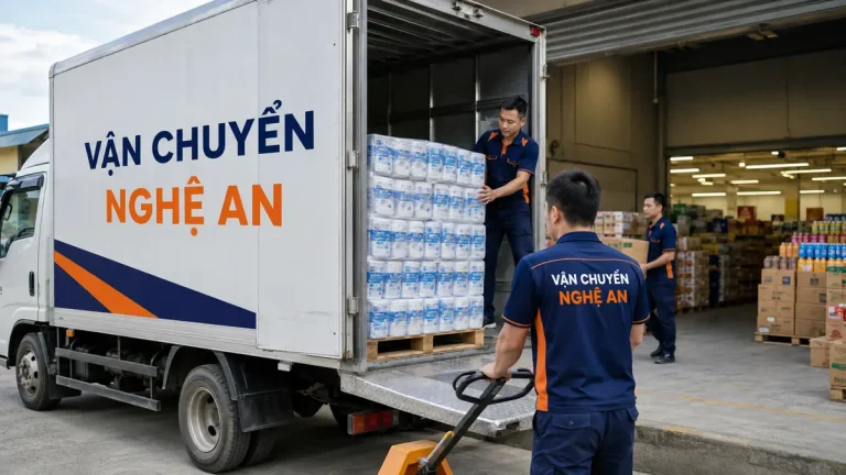 Ký chứng từ tại trung tâm phân phối khi giao hàng từ Thanh Hóa