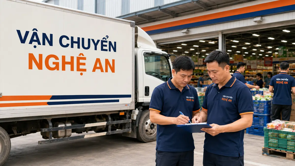 Giao hàng tiêu dùng vào kho siêu thị khi vận chuyển từ Thái Nguyên