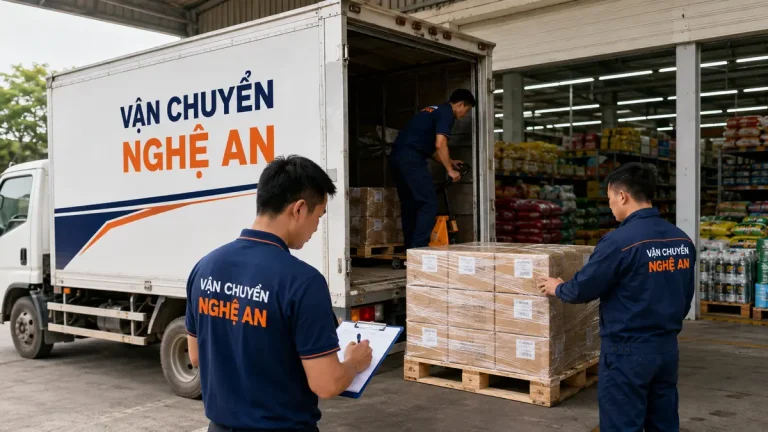 Giao hàng cho đại lý tạp hóa từ Ninh Bình