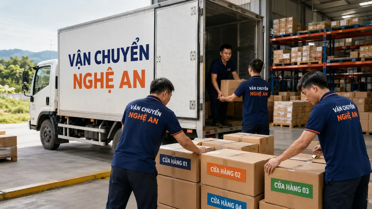 Lưu kho và phát hàng theo lịch từ Nghệ An đi Thái Nguyên kiểm tra tem kiện hàng