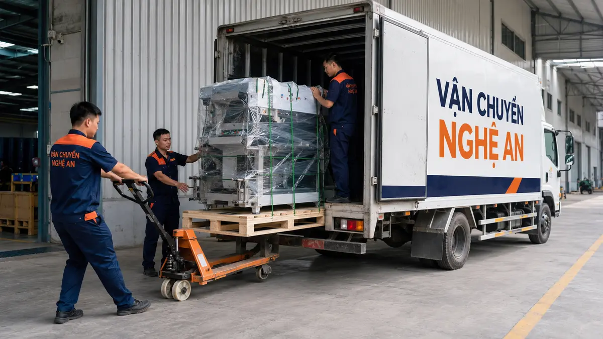 Xe nâng tay bốc xếp máy móc tuyến Hà Tĩnh Nghệ An
