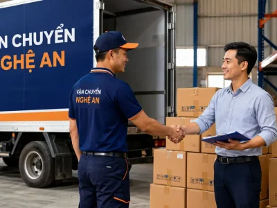 Bàn giao hàng tại kho khách hàng khi vận chuyển từ Bắc Ninh vào GO Vinh