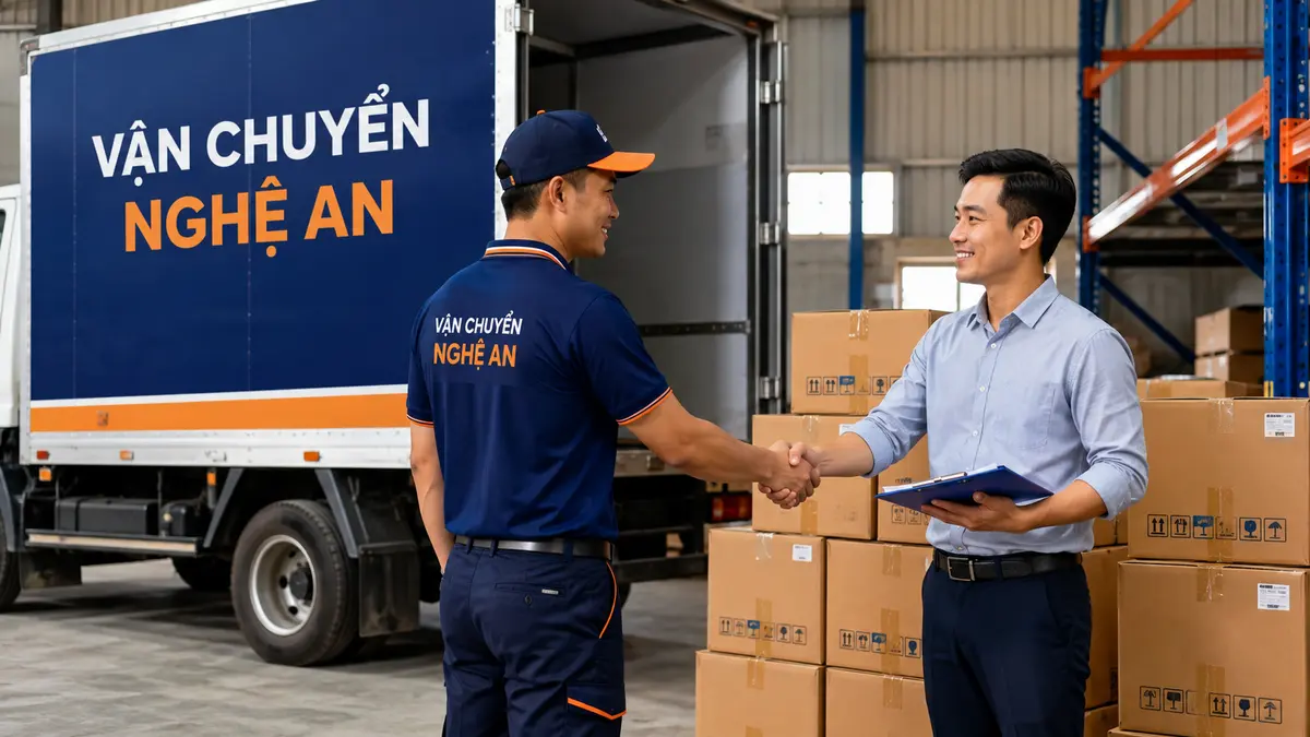 Bàn giao hàng tại kho khách hàng khi vận chuyển từ Bắc Ninh vào GO Vinh