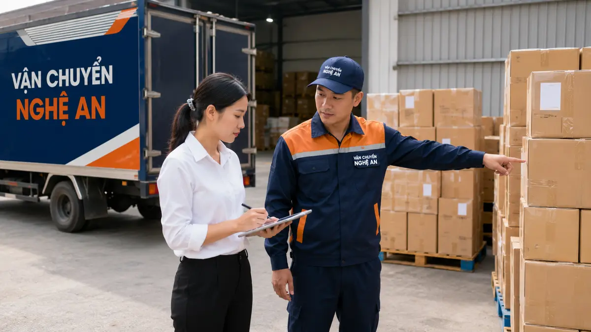 Giao hàng nhà máy tại KCN WHA Nghệ An từ Hải Phòng
