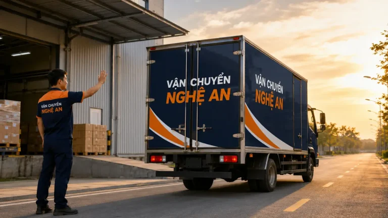 Vận chuyển hàng từ Bắc Ninh giao GO Vinh - xe rời kho sau khi bàn giao