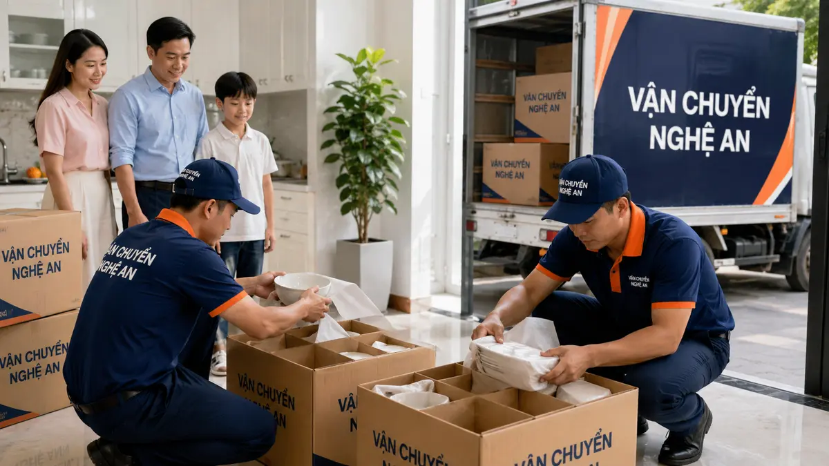 Đóng gói đồ dùng nhà bếp khi chuyển nhà từ Ninh Bình về Nghệ An