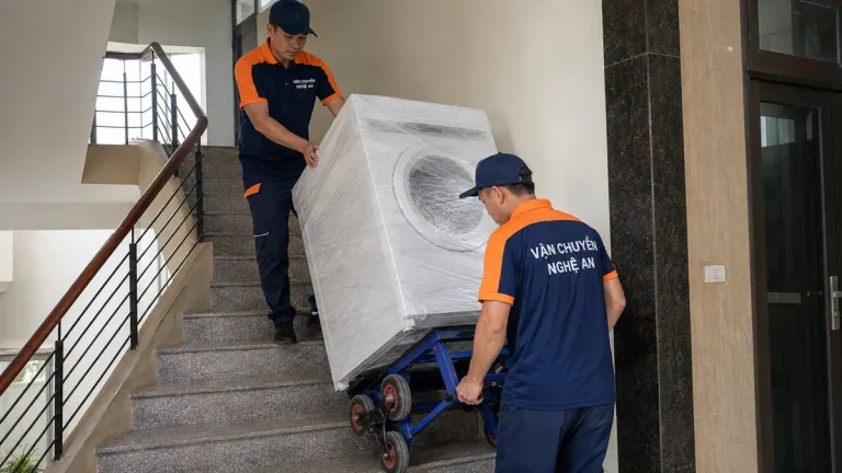 Vận chuyển đồ nội thất từ Hải Phòng về Nghệ An - khiêng sofa ra xe tải
