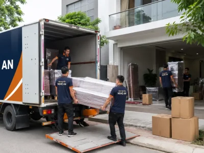Vận chuyển đồ nội thất từ Thanh Hóa về Nghệ An - dỡ đồ đạc tại nhà mới