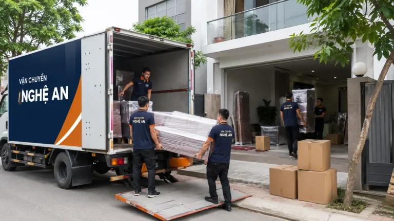 Vận chuyển đồ nội thất từ Thanh Hóa về Nghệ An - dỡ đồ đạc tại nhà mới