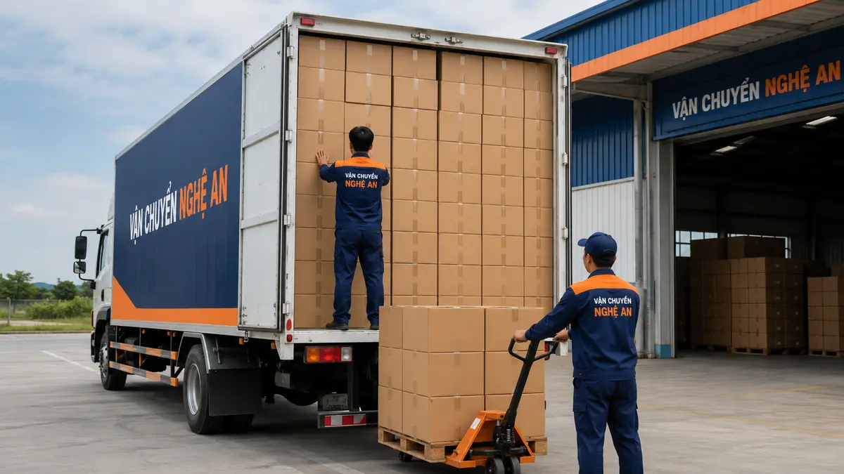 Xếp hàng lên xe trước khi vận chuyển từ Thanh Hóa về Nghệ An