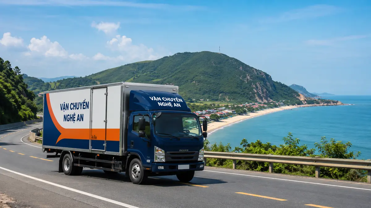 Xe tải chạy tuyến miền Trung trong vận chuyển nhanh hàng hóa