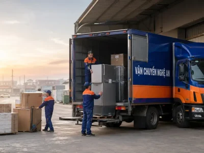 Vận chuyển nhanh từ Hưng Yên đi Nghệ An - xe tải VCNA bốc xếp hàng