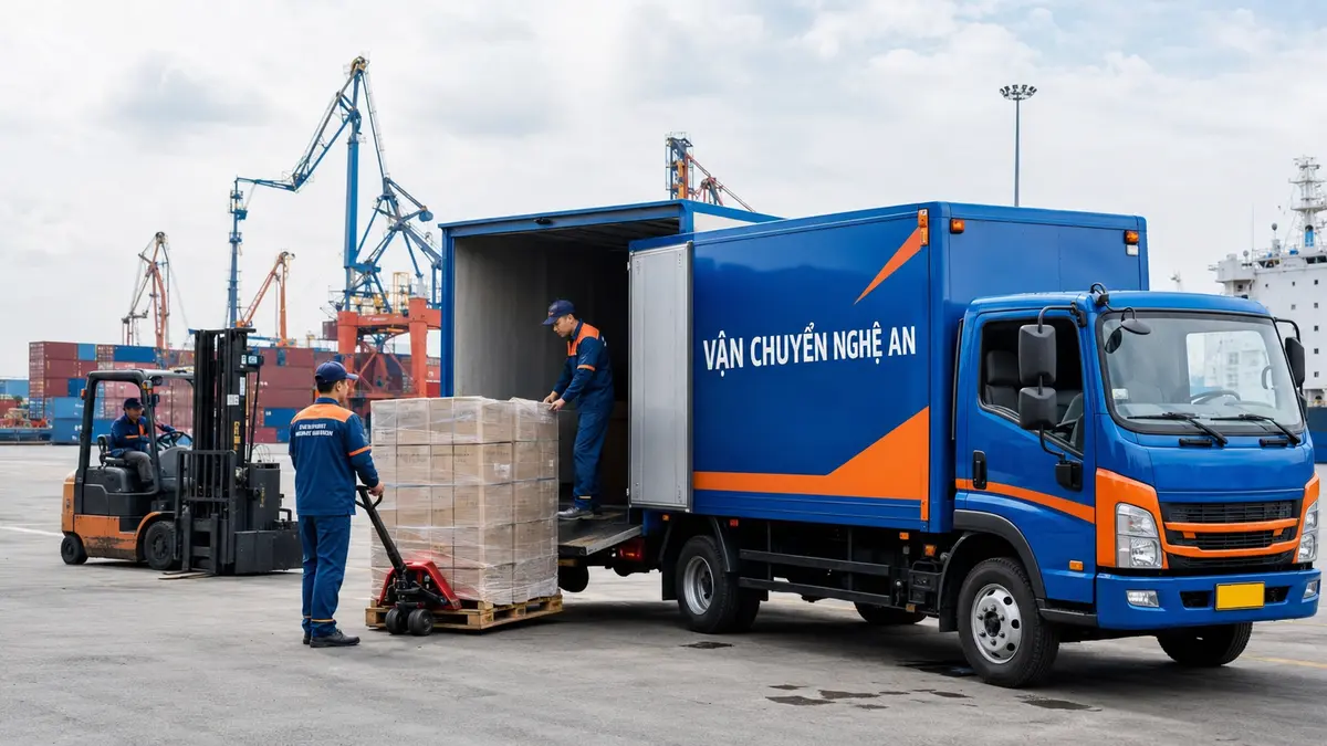Vận chuyển nhanh từ Hải Phòng đi Nghệ An - xe tải VCNA chạy chuyến ưu tiên