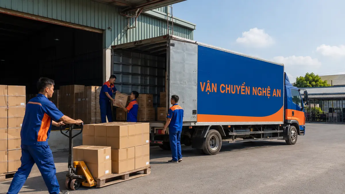 Vận chuyển nhanh từ Thanh Hóa đi Nghệ An - xe tải VCNA chạy chuyến ưu tiên