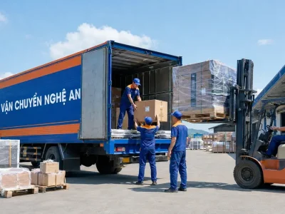 Vận chuyển nhanh từ Nghệ An đi Hà Tĩnh - xe tải VCNA chạy chuyến ưu tiên