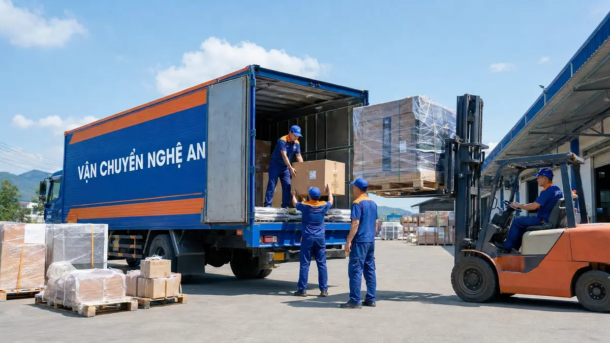 Vận chuyển nhanh từ Nghệ An đi Hà Tĩnh - xe tải VCNA chạy chuyến ưu tiên